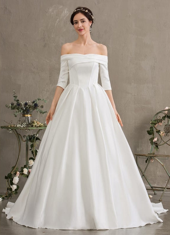 Robe de Soirée Satinée Lune Rêveuse - gallery 1