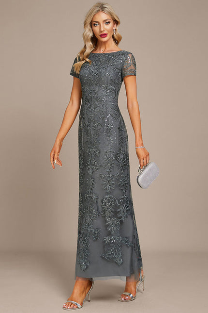 Robe de Soirée Gris Étoilé