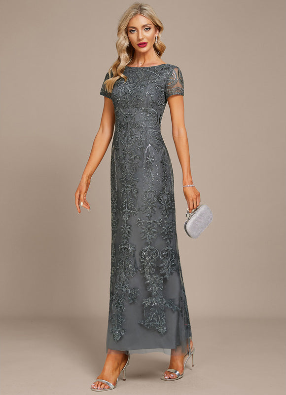 Robe de Soirée Gris Étoilé