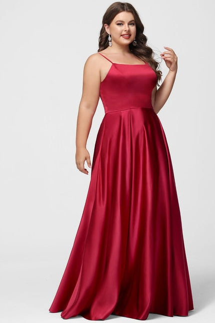 Robe de Soirée Satin Vert Pâle - gallery 4