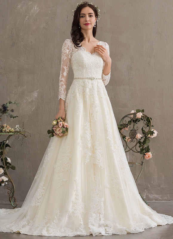 Robe de Soirée Écrue Enchantée