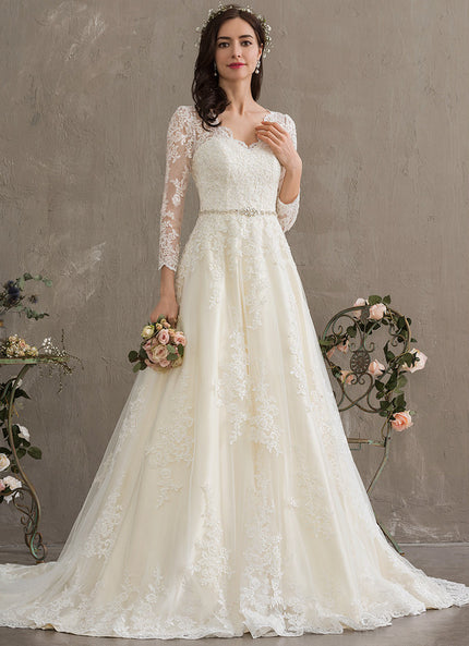 Robe de Soirée Écrue Enchantée