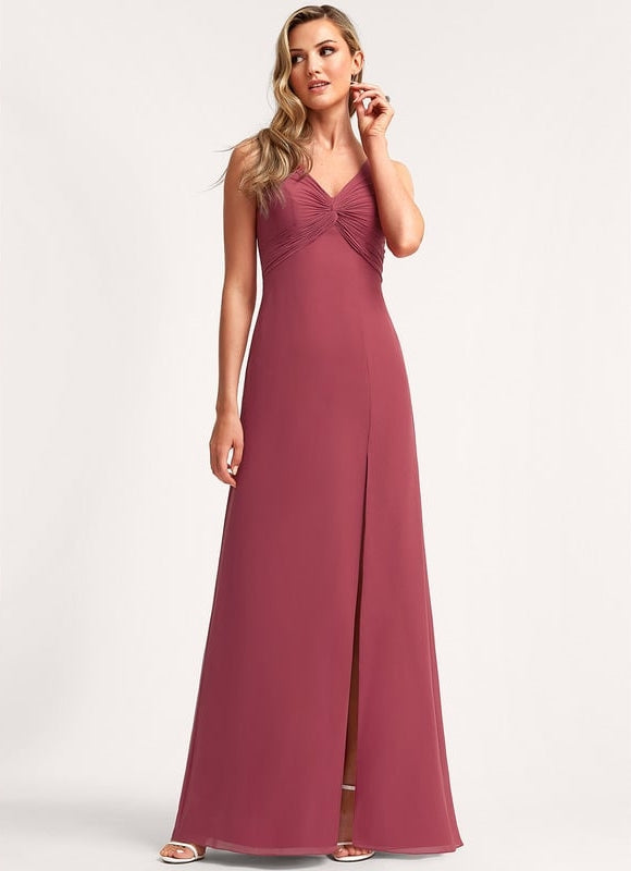 Robe de Soirée Mousseline Beige