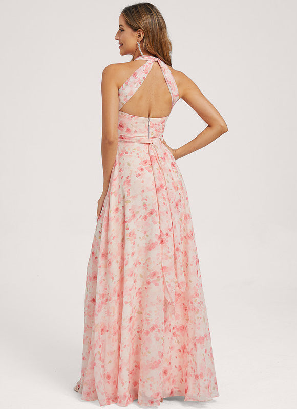 Robe de Soirée Bordeaux Fluide - gallery 3