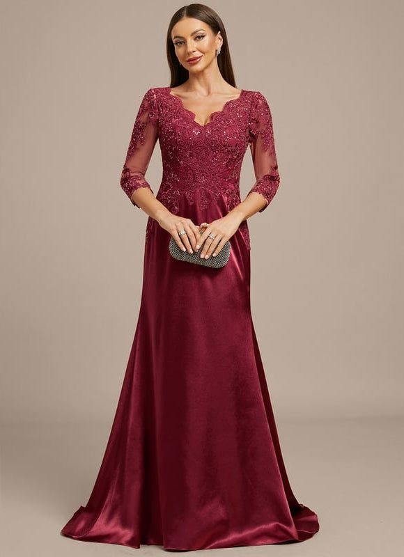 Robe De Soirée Sirène Dentelle - gallery 1