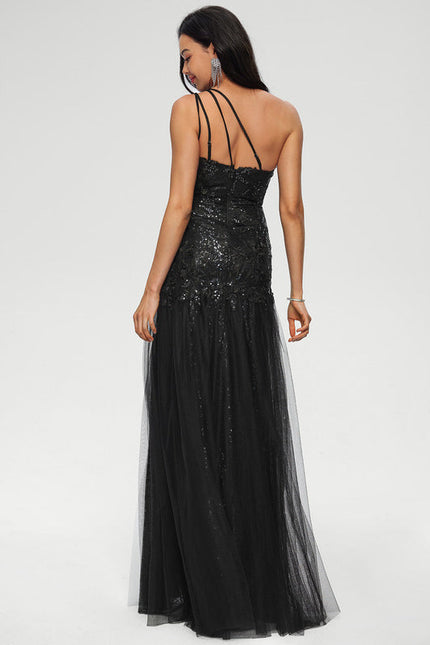 Robe de Soirée Noir Éclatant - gallery 1