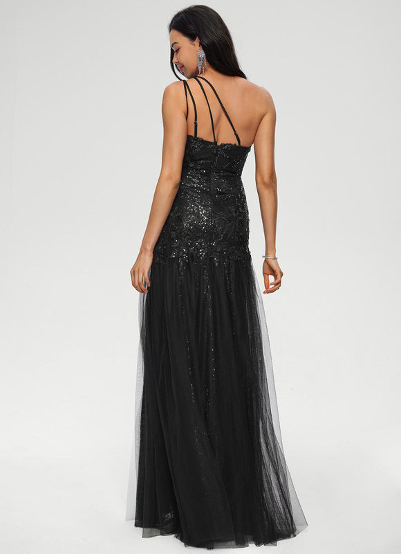 Robe de Soirée Noir Éclatant - gallery 1
