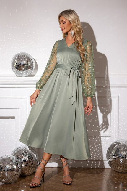 Robe de Soirée Satinée Délicate - gallery 3