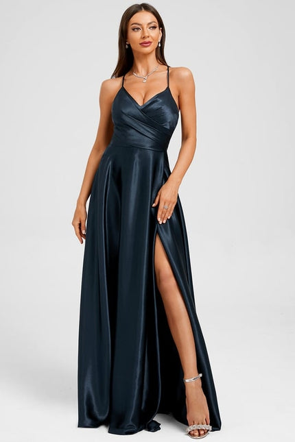 Robe de Soirée Bleue Élégante