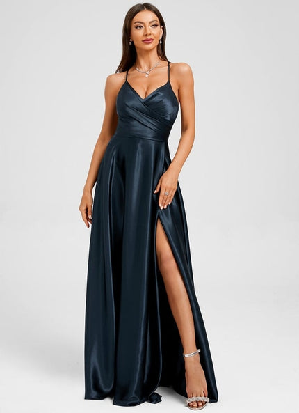 Robe de Soirée Bleue Élégante