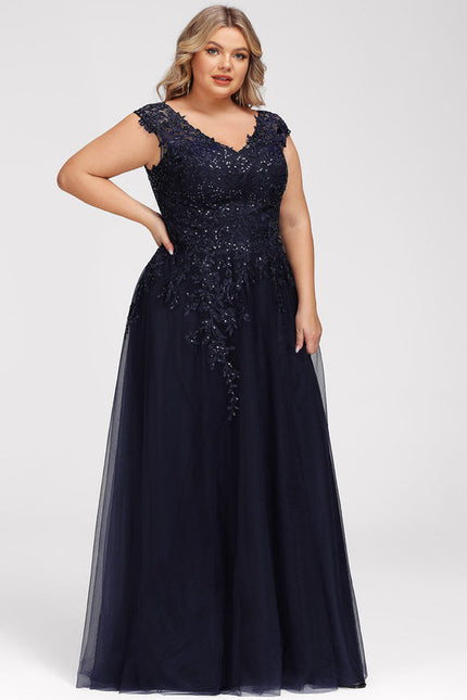 Robe de Soirée Tulle Grise - gallery 8