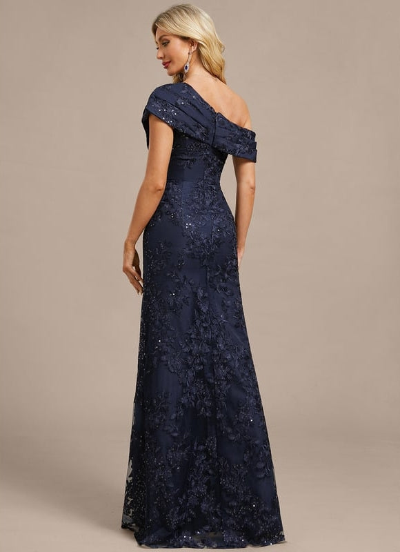 Robe de Soirée Asymétrique Ornée - gallery 5