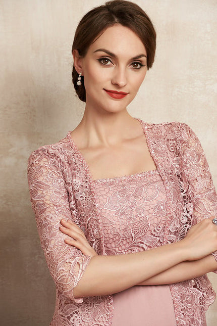 Robe De Soirée Rose Saumon - gallery 1