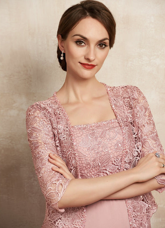 Robe De Soirée Rose Saumon - gallery 1