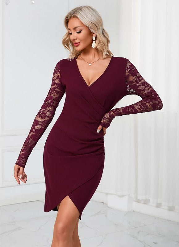 Robe De Soirée Moulante Manche Longue - gallery 3