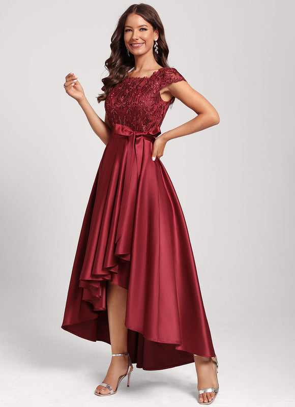 Robe de Soirée Rouge Satin Élégant - gallery 4