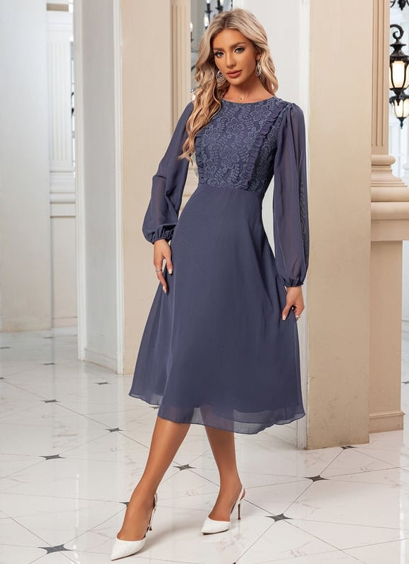 Robe de Soirée Sérénité Midi Chic