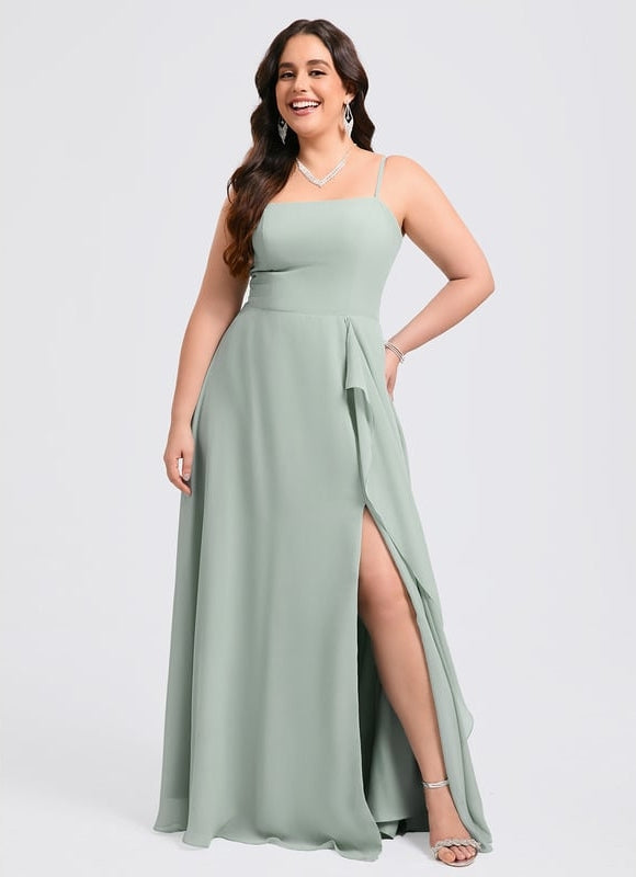 Robe de Soirée Fluide Vert Deau - gallery 7