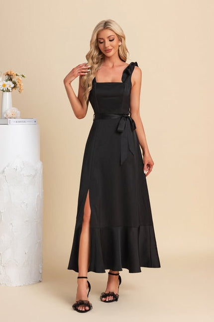 Robe de Soirée Satin Sombre Chic - gallery 2