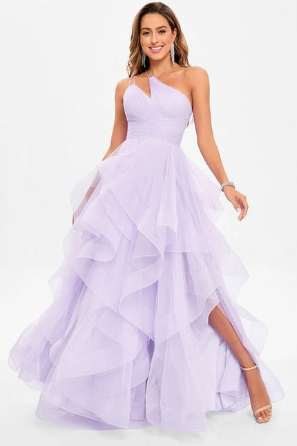 Robe de Soirée Violet Flottant
