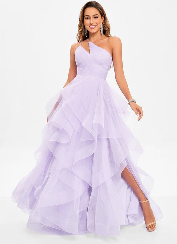 Robe de Soirée Violet Flottant