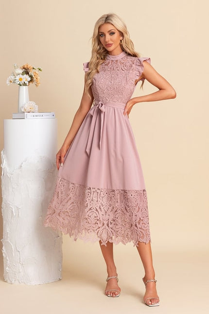 Robe De Soirée Dentelle Transparente - gallery 5