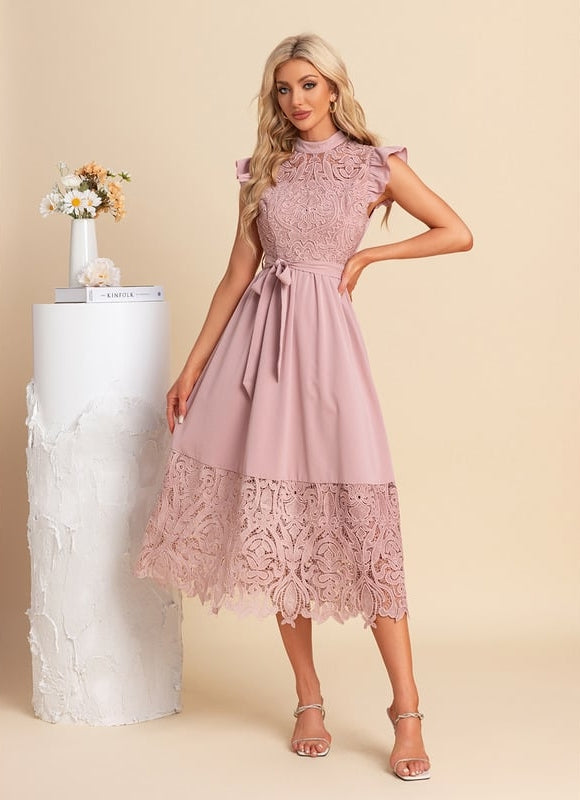 Robe De Soirée Dentelle Transparente - gallery 5