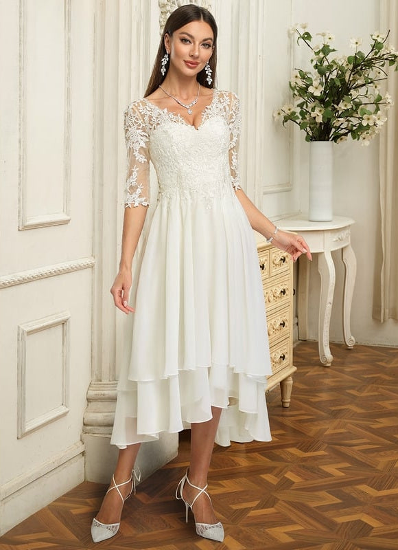 Robe De Soirée En Soie Blanche - gallery 2