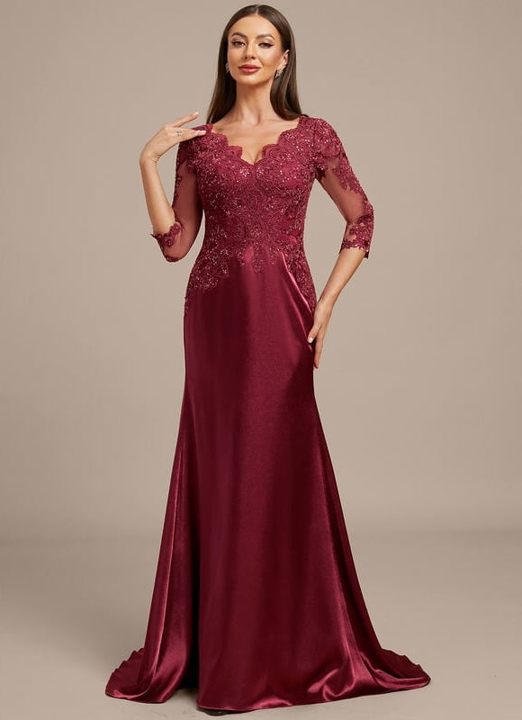 Robe De Soirée Sirène Dentelle - gallery 4