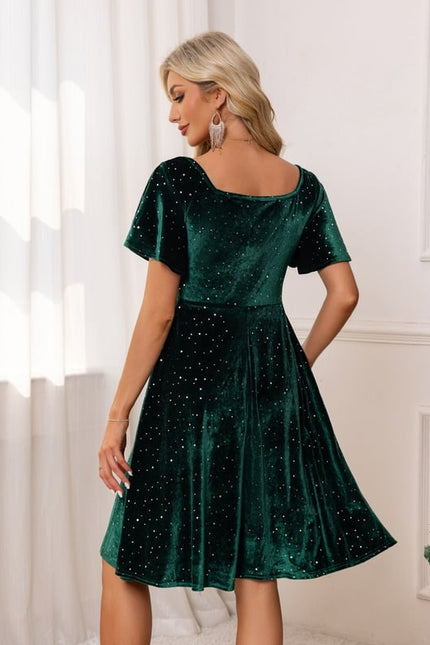 Robe de Soirée Étoilée Velours - gallery 1