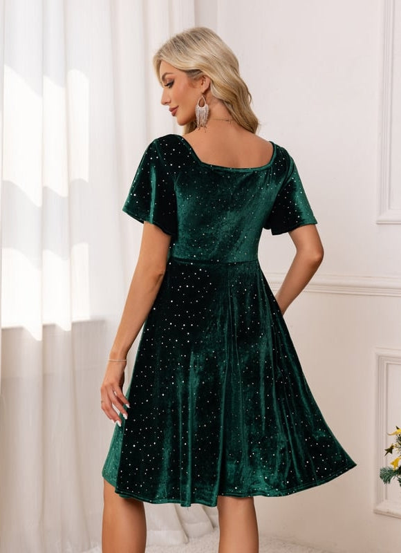 Robe de Soirée Étoilée Velours - gallery 1