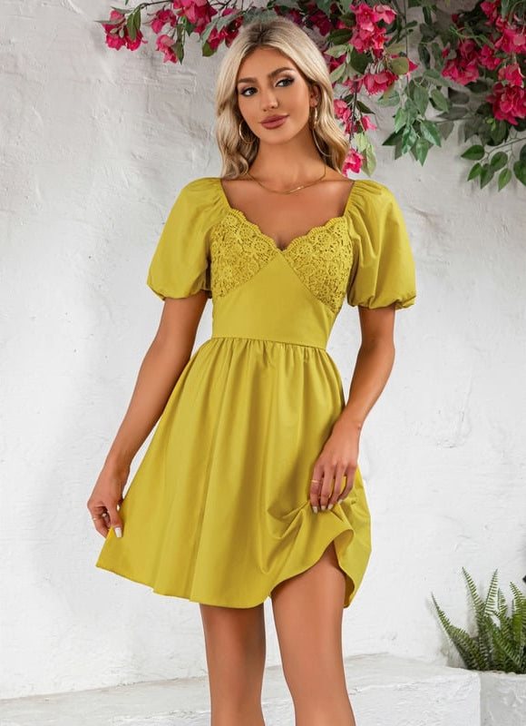 Robe de Soirée Jaune Poudrée - gallery 1