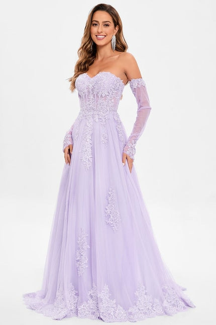 Robe de Soirée Lilas Élégante - gallery 5
