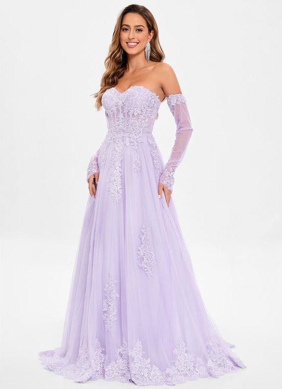 Robe de Soirée Lilas Élégante - gallery 5