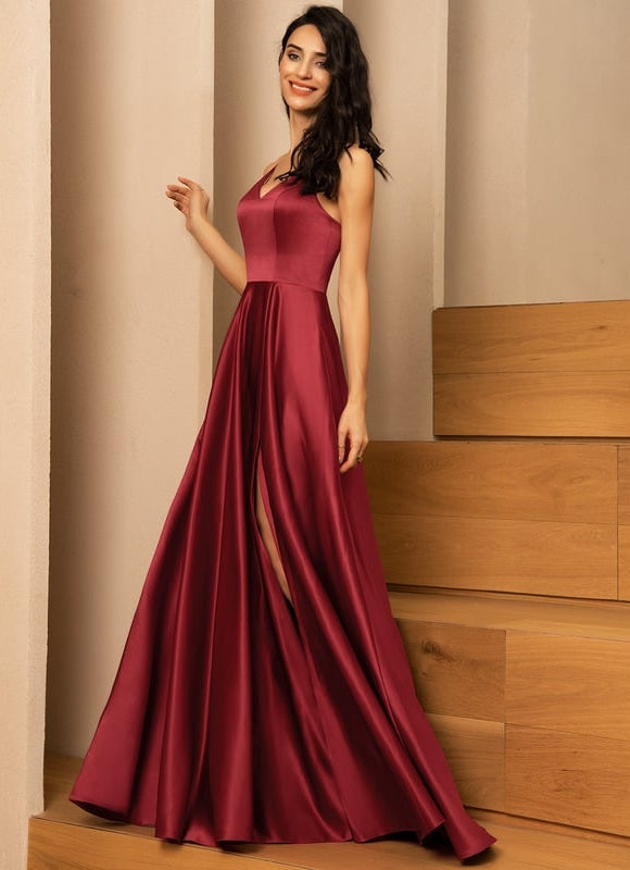 Robe de Soirée Satinée Royale