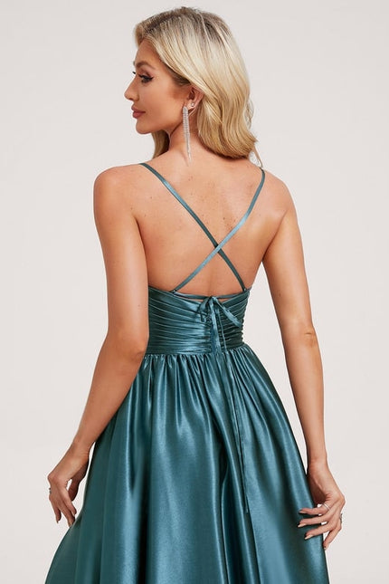 Robe de Soirée Dorée Fluide - gallery 4