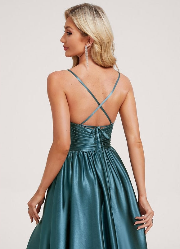 Robe de Soirée Dorée Fluide - gallery 4
