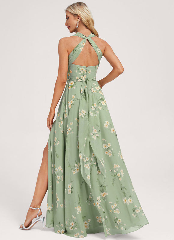 Robe de Soirée Bordeaux Fluide - gallery 4