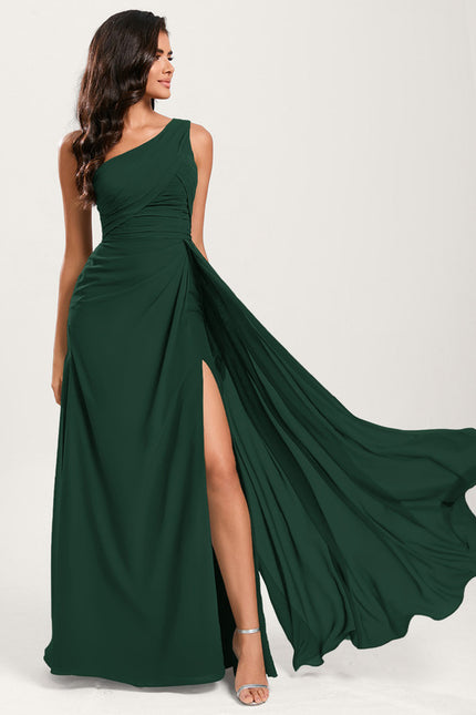 Robe de Soirée Asymétrique Fluide