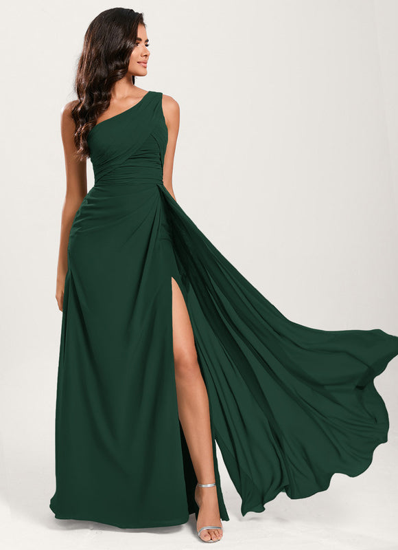 Robe de Soirée Asymétrique Fluide