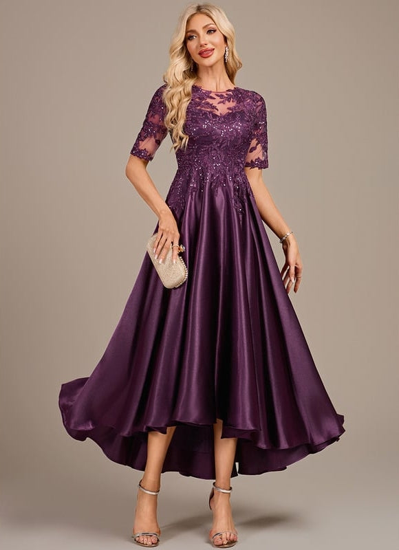 Robe de Soirée Satinée Violette