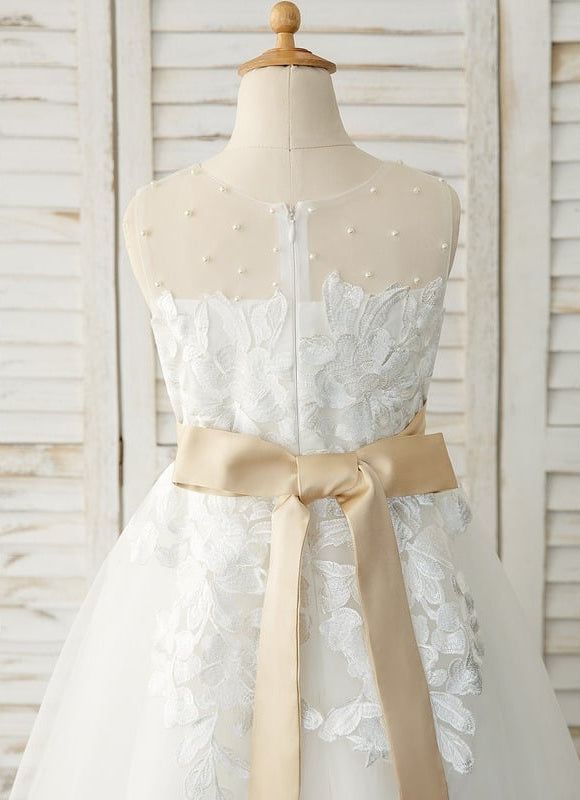 Robe de Soirée Tulle Fleurie - gallery 3