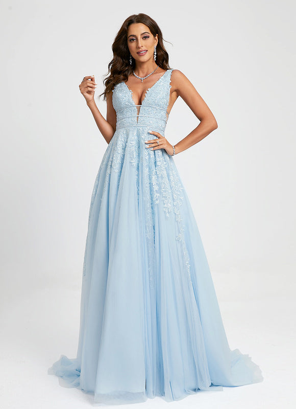 Robe de Soirée Ciel Cristallin