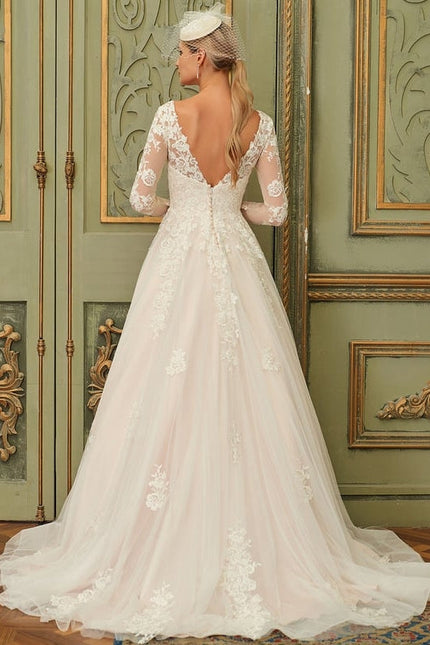 Robe De Soirée Grande Taille Blanche - gallery 2