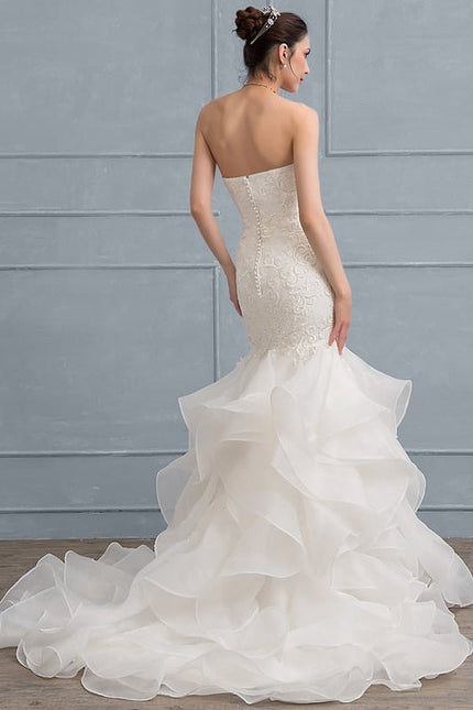 Robe De Soirée Blanche Moulante - gallery 1