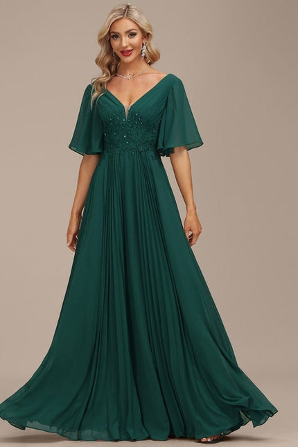 Robe de Soirée Émeraude Ascendante
