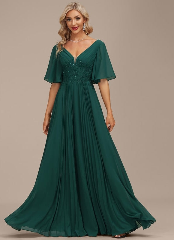 Robe de Soirée Vert Éclatante