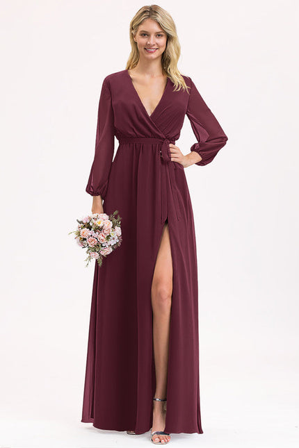 Robe de Soirée Rouge Velours Élégant - gallery 9