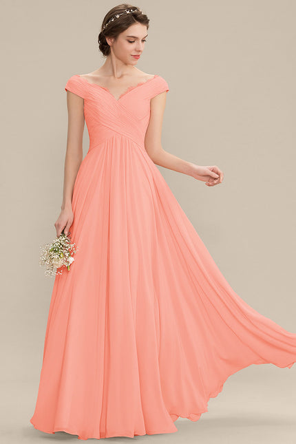 Robe de Soirée Corail Flottant