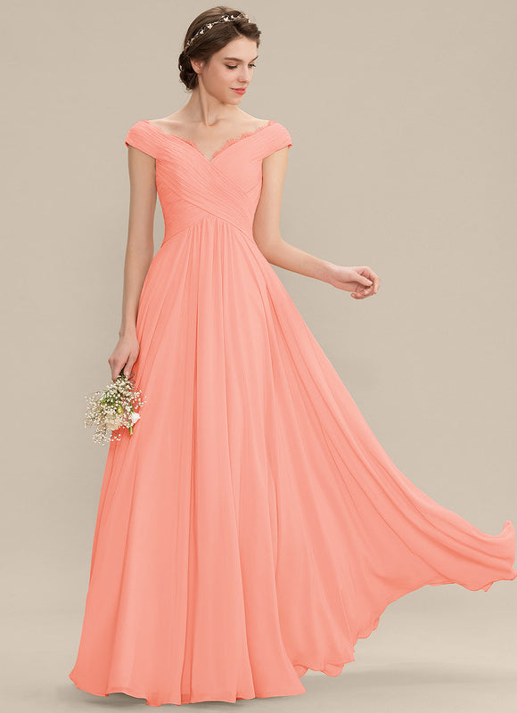 Robe de Soirée Corail Flottant